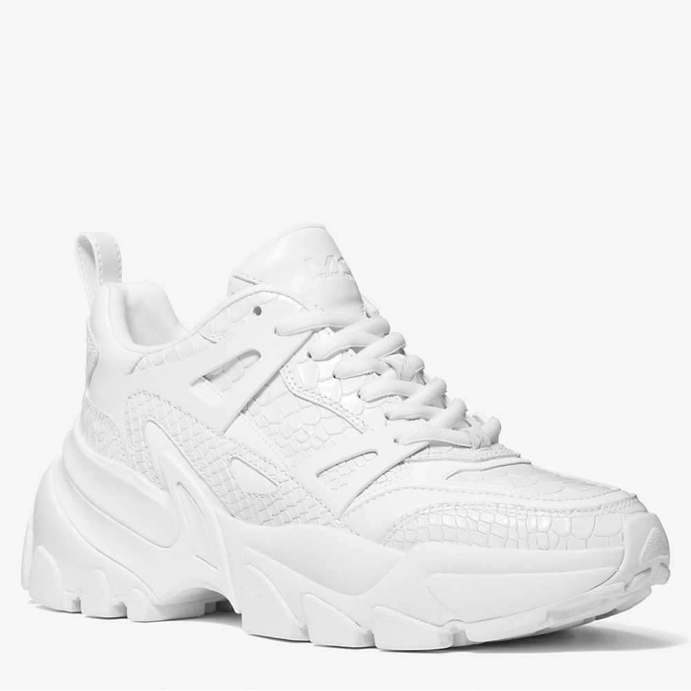 Michael Kors Nick Snake Embossed Leather sneakers